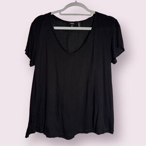 Theory Black V Neck T Shirt Size Medium
